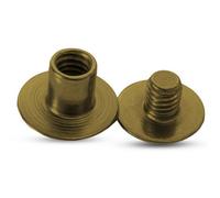 Neel Blue Pack Of 10 Flat Head Screwback Studs, L(9mm) W(13mm) Chicago Rivet, Bronze