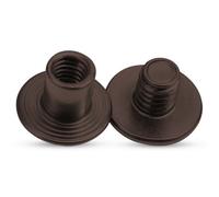 Neel Blue Pack Of 10 Flat Head Screwback Studs, L(9mm) W(6mm) Chicago Rivet, Black