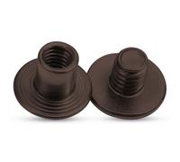 Neel Blue Pack Of 10 Flat Head Screwback Studs, L(9mm) W(9mm) Chicago Rivet, Black