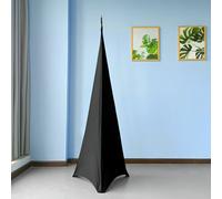 Neel Blue Pack Of 10 Triple Sided Speaker Stand Tripod Cover, Black
