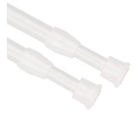 Neel Blue Pack Of 2 White Extendable Curtain Poles - 60Cm-110Cm