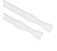 Neel Blue Pack Of 2 White Extendable Curtain Poles - 83Cm-150Cm