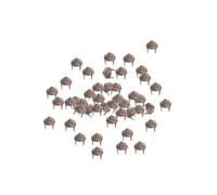 Neel Blue Pack Of 50 Bronze High Cone Punk Studs Hand Press Rivet - 6.5mm