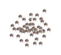 Neel Blue Pack Of 50 Bronze High Cone Punk Studs Hand Press Rivet - 9mm