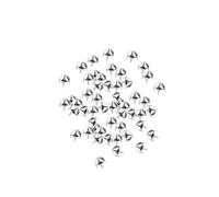 Neel Blue Pack Of 50 Silver High Cone Punk Studs Hand Press Rivet - 6.5mm