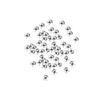 Neel Blue Pack Of 50 Silver High Cone Punk Studs Hand Press Rivet - 8mm