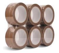 Neel Blue Pack Of 6 Brown Bopp Packing Tape - 48mm X 66 Meters