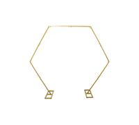 Neel Blue Pentagon Arch Stand Metal Backdrop Stand Garden Arbors - 6.5ft in Gold Neel Blue Gold