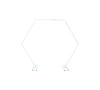 Neel Blue Pentagon Balloon Arch Stand Party Background Decoration Arch Metal Frame - 6.5ft in White Neel Blue White