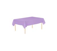 Neel Blue Plain PVC Tablecloth, Plastic Table Cover, 138cm x 247cm in Purple | Size: 138 cm x 247 cm Neel Blue Purple 138 cm x 247 cm