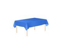 Neel Blue Plain PVC Tablecloth, Plastic Table Cover, 138cm x 247cm in Royal | Size: 138 cm x 247 cm Neel Blue Royal 138 cm x 247 cm