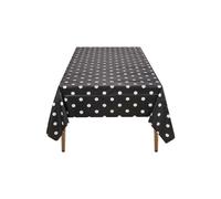 Neel Blue Polka Dot Tablecloth, Plastic Table Cover, 137cm x 274cm in Black | Size: 137 cm x 274 cm Neel Blue Black 137 cm x 274 cm