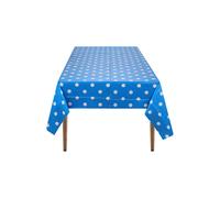 Neel Blue Polka Dot Tablecloth, Plastic Table Cover, 137cm x 274cm in Blue | Size: 137 cm x 274 cm Neel Blue Blue 137 cm x 274 cm