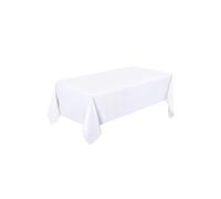 Neel Blue Polyester Rectangle Tablecloth - 70" x 126" in White Neel Blue White