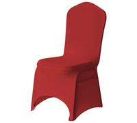 Neel Blue Polyester Spandex Chair Cover For Wedding Decoration - Red, Pack Of 1