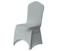 Neel Blue Polyester Spandex Chair Cover For Wedding Decoration - Silver, Pack Of 1