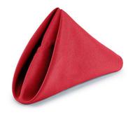 Neel Blue Polyester Table Napkins - Red - 50Cm X 50Cm - Pack Of 20