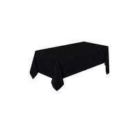 Neel Blue Premium Polyester Rectangle Tablecloth - 90" x 156" in Black Neel Blue Black