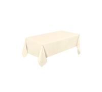Neel Blue Premium Polyester Rectangle Tablecloth - 90" x 156" in Ivory Neel Blue Ivory