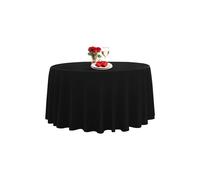 Neel Blue Premium Polyester Round Tablecloth - 108 Inch in Black Neel Blue Black