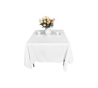 Neel Blue Premium Polyester Square Tablecloth - 70 Inch in White Neel Blue White