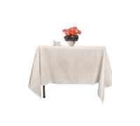 Neel Blue Premium Polyester Tablecloth, Linen Table Cover, 178cm x 178cm in Ivory | Size: 178 cm x 178 cm Neel Blue Ivory 178 cm x 178 cm