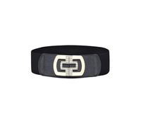 Neel Blue PU Leather Belt with Diamante Studded Buckle in Black | Size: Large Neel Blue Black L