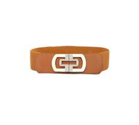 Neel Blue PU Leather Belt with Diamante Studded Buckle in Brown | Size: Medium Neel Blue Brown M