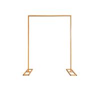 Neel Blue Rectangle Arch Stand Metal Backdrop Stand with Base Garden Arbors - 1.5m x 2m in Gold Neel Blue Gold