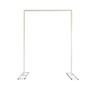 Neel Blue Rectangle Arch Stand Metal Backdrop Stand With Base Garden Arbors - 1.5M X 2M, White