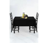 Neel Blue Rectangle Polyester Tablecloth, Premium Linen Table Cover, 177cm x 320cm in Black | Size: 177 cm x 320 cm Neel Blue Black 177 cm x 320 cm