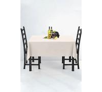 Neel Blue Rectangle Polyester Tablecloth, Premium Linen Table Cover, 177cm x 320cm in Ivory | Size: 177 cm x 320 cm Neel Blue Ivory 177 cm x 320 cm