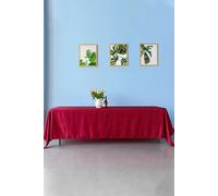 Neel Blue Rectangular Damask Table Cloth, Branch Swirl Pattern Dinner Table Cover in Red Neel Blue Red