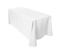 Neel Blue Rectangular Tablecloth 178Cm X 366Cm - White (Pack Of 5)