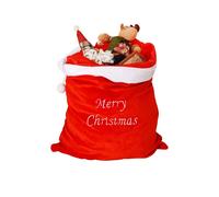 Neel Blue Red Christmas Sack with ' Merry Christmas' Embroidery - 50cm x 70cm | Size: 50 cm x 70 cm Neel Blue Red 50 cm x 70 cm