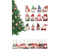 Neel Blue Red & Green, Christmas Gnome Ornaments - 24pcs Neel Blue Multicolor