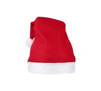 Neel Blue Red Santa Hat for Adults, Classic Soft Velvet Christmas Hat with White Cuff & Fluffy Pompom Neel Blue Red