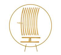 Neel Blue Round Arch Stand Flower Balloon Plants Vine Climbing Metal Frame With Floor Base - 150Cm, Gold