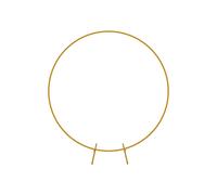 Neel Blue Round Arch Stand Flower Balloon Plants Vine Climbing Metal Frame With Floor Base - 180cm in Gold Neel Blue Gold