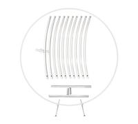 Neel Blue Round Arch Stand Flower Balloon Plants Vine Climbing Metal Frame With Floor Base - 180Cm, White