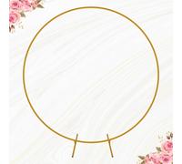 Neel Blue Round Arch Stand Flower Balloon Plants Vine Climbing Metal Frame With Floor Base - 250Cm, Gold