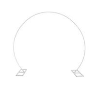 Neel Blue Round Arch Stand Metal Backdrop Stand Garden Arbors - 2.6M X 2.2M, White