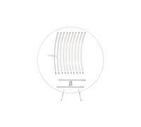 Neel Blue Round Balloon Arch Frame Flower Balloon Plants Vine Climbing Metal Frame with Floor Base - 180cm in White Neel Blue White