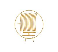 Neel Blue Round Balloon Arch Frame Flower Balloon Plants Vine Climbing Metal Frame with Floor Base - 250cm in Gold Neel Blue Gold