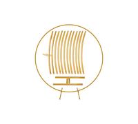Neel Blue Round Balloon Arch Frame Flower Balloon Plants Vine Climbing Metal Frame with Floor Base - 200cm in Gold Neel Blue Gold
