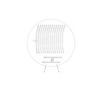 Neel Blue Round Balloon Arch Frame Flower Balloon Plants Vine Climbing Metal Frame with Floor Base - 250cm in White Neel Blue White