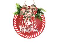 Neel Blue Round Christmas Wall Hanging Sign - 29.5cm in Red Neel Blue Red