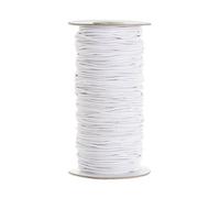Neel Blue Round Elastic Cord, 3mm Wide White Elastic String Roll Stretchy Strap For Diy Crafts Beading Knitting, 25 Meters