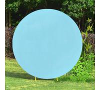 Neel Blue Round Polyester Spandex Arch Stand Backdrop Cover Garden Arbors Cover, Baby Blue - 220Cm