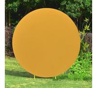 Neel Blue Round Polyester Spandex Arch Stand Backdrop Cover Garden Arbors Cover, Gold - 220Cm